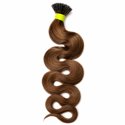Keratin I-Tip Indian Virgin Human Hair Extension – Natural Brown